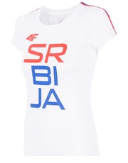 bluzka [S4L16-TSD711B] Replika koszulki damskiej Serbia Rio 2016 TSD711B - biały - - 4f.com.pl